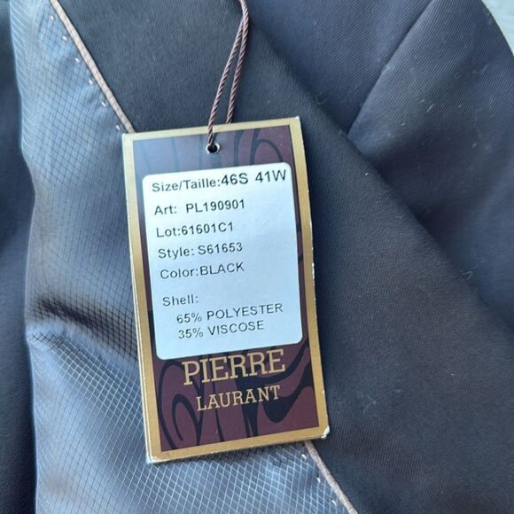 Pierre Laurant 2-Piece Suit black 46Sx41W‎ nwt - Picture 5 of 7